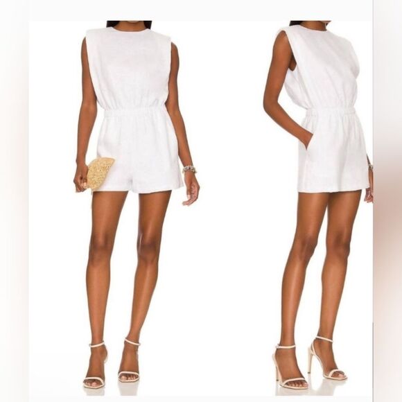 AMANDA UPRICHARD kent romper in white Size L - Picture 1 of 12
